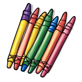 Assorted Color Crayons Art Still