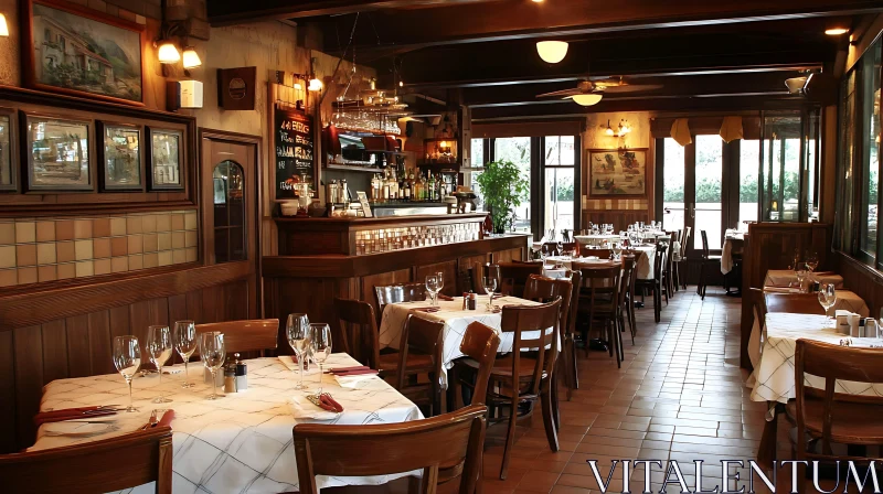 Cozy Dining Room with Wooden Accents AI Image