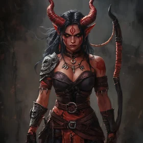 Fantasy Demon Warrior Woman Art