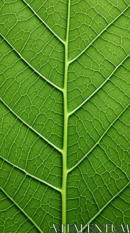 Green Leaf Close-Up - An Ode to Sustainable Architecture AI Image