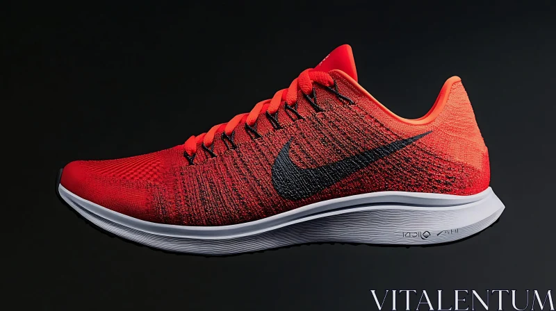 Sporty Red Shoe with Black Logo