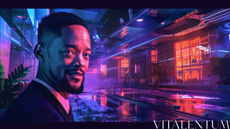 Will Smith in a Cyberpunk Night