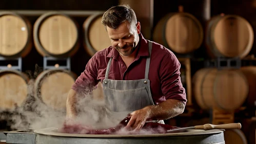 Winemaking Process in Cellar