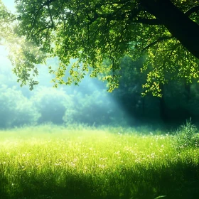 Green Field Under Sunlight