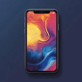 Fluid Color Smartphone Screen Art