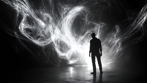 Figure in Abstract Light Vortex