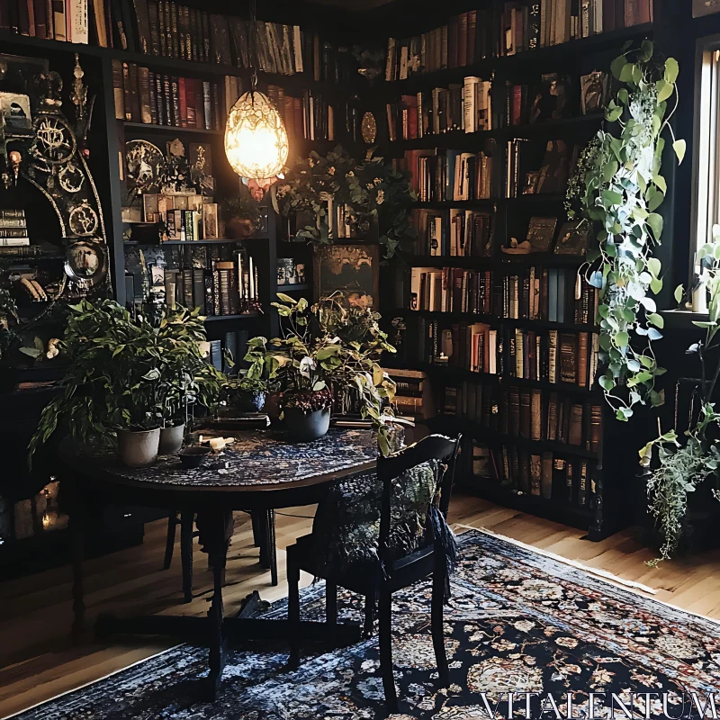 A Tranquil Reading Room Ambiance