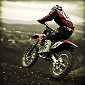 Dirt Bike Ascent: A Motocross Scene