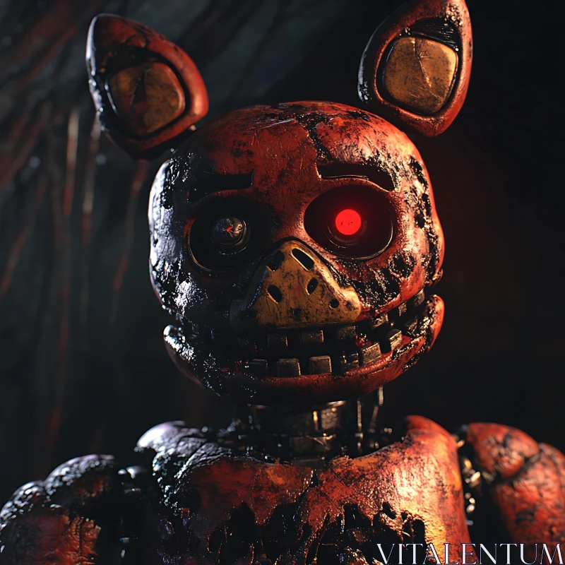 Rusty Robot Monster Close-Up