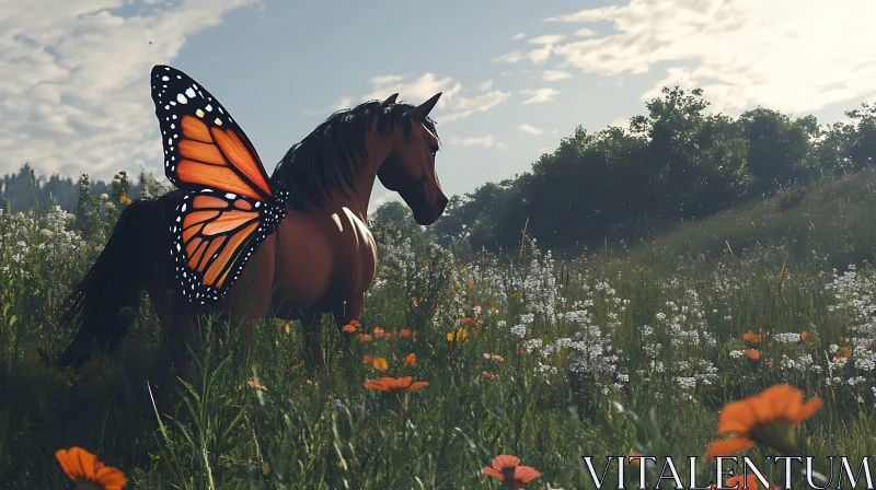 Horse with Butterfly Wings