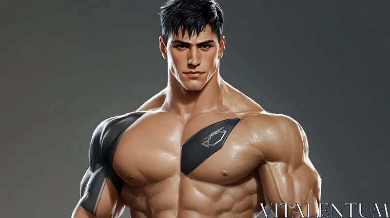Muscular Male Character Digital Art