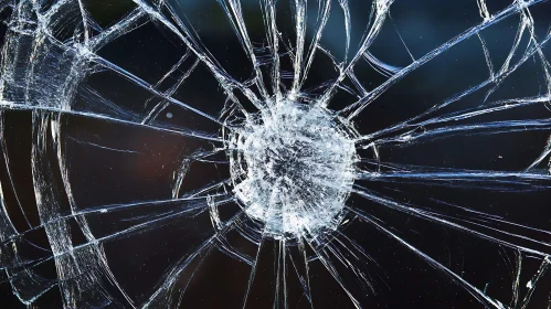 Cracked Glass Surface