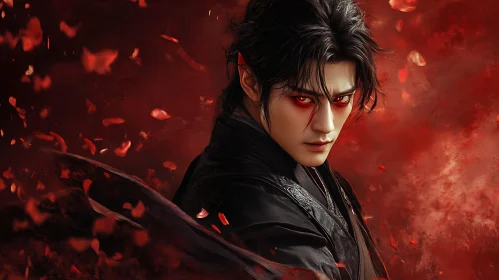 Mystic Man with Fiery Gaze