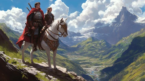 Fantasy Landscape with Horse Riders
