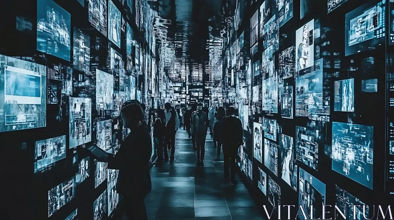 Digital Hallway of Screens