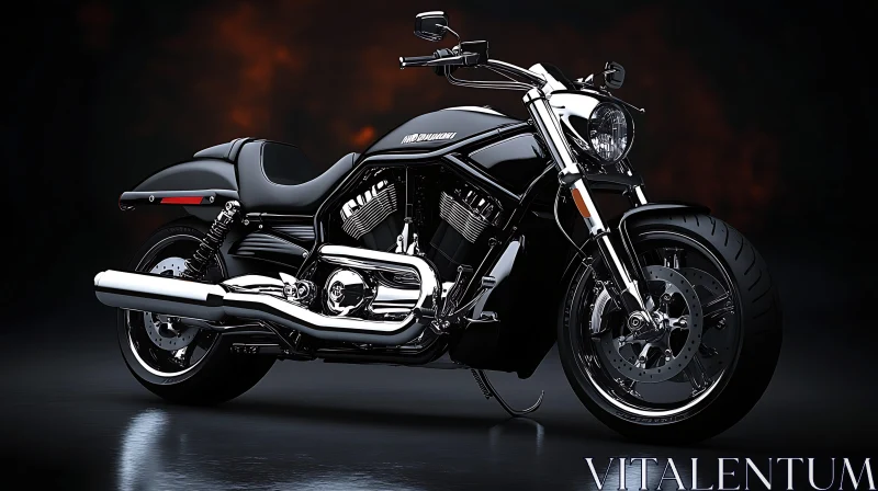 Sleek Black Motorcycle