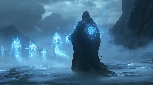 Enigmatic Wizard and the Ghostly Procession