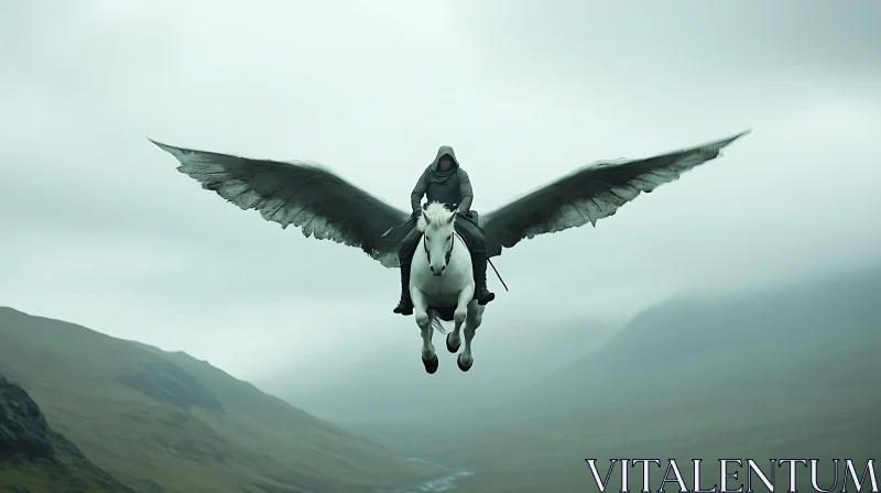 Soaring Pegasus: A Mystical Journey Above the Clouds