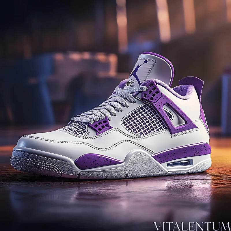 Modern Footwear with Purple Accents