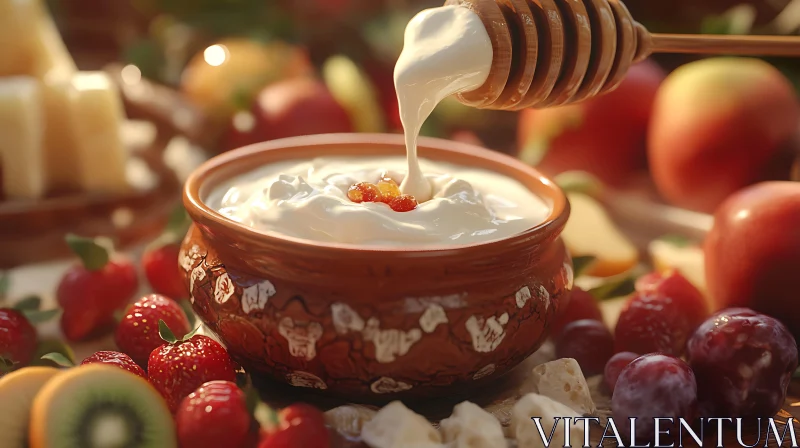 Rustic Yogurt Bowl with Fresh Fruits