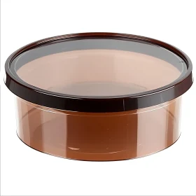 Transparent Brown Container Close Up