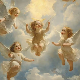 Cherubic Angels in the Sky