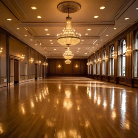 Classic Ballroom with Reflected Light