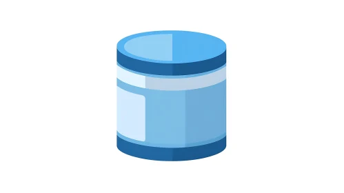 Minimalist Blue Container Graphic