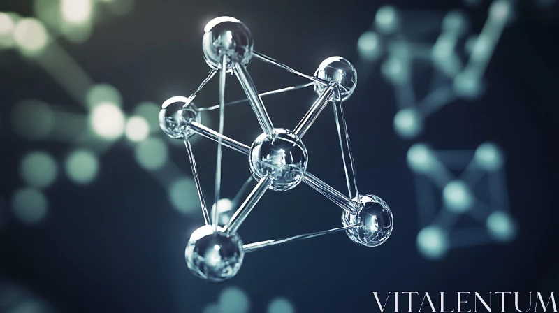 Floating Molecule Illustration