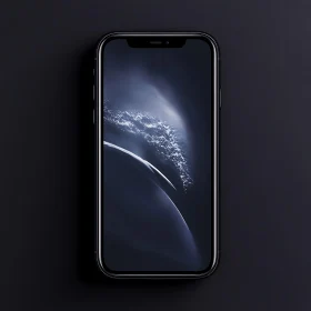 Dark Smartphone with Celestial Wallpaper