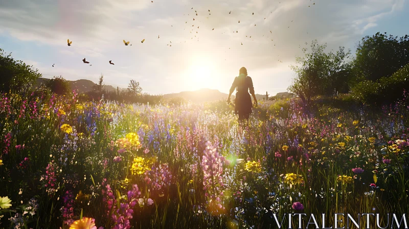 Wildflower Meadow Sunset Walk