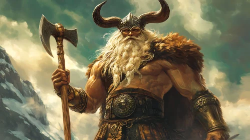 Horned Warrior Digital Illustration