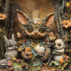 Whimsical Woodland Animal Assemblage