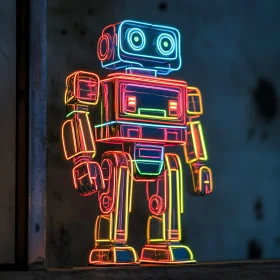 Illuminated Robot Sculpture