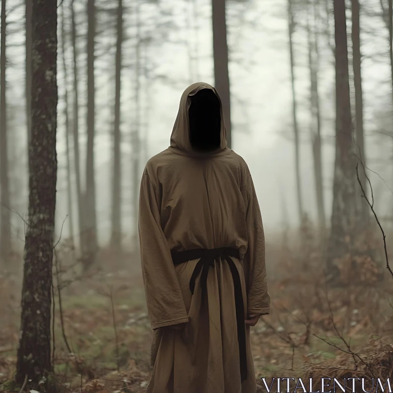 Mysterious Figure in Forest