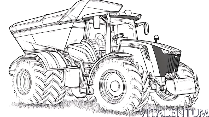 Agricultural Tractor Sketch