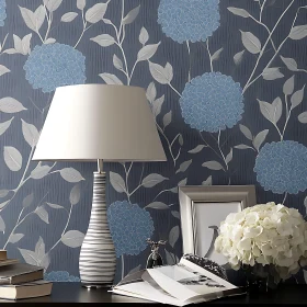 Floral Wallpaper and Table Setting