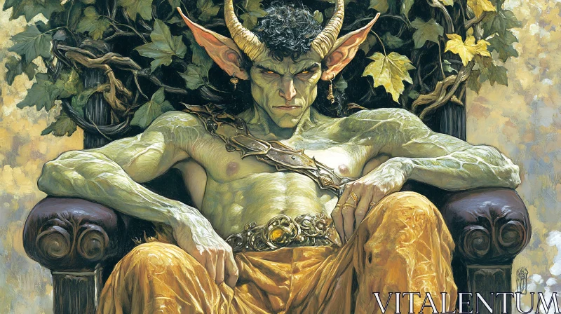 Regal Monster on Throne - Fantasy Character