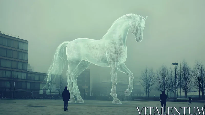 Digital Horse Art in the City