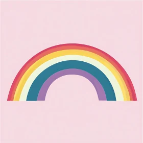 Rainbow Spectrum on Pink Canvas