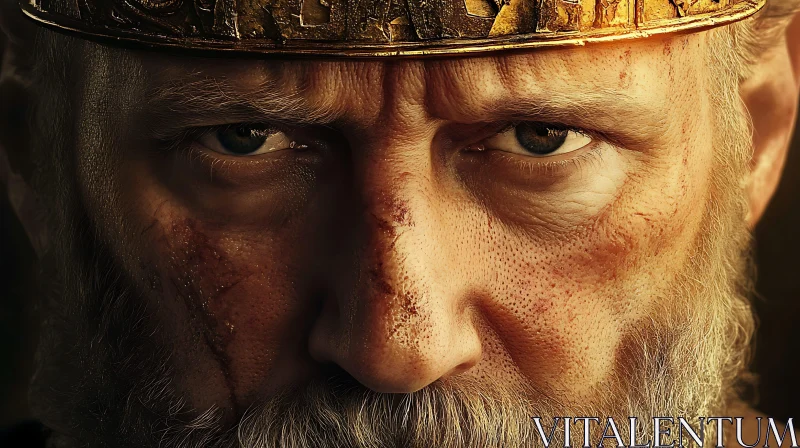 Close-up of a Man with Crown