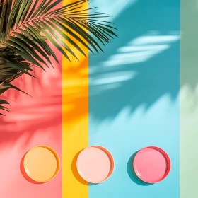 Tropical Pastel Abstraction with Plates