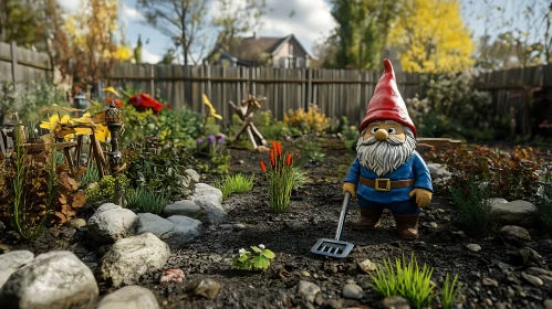 Whimsical Garden Gnome Statue