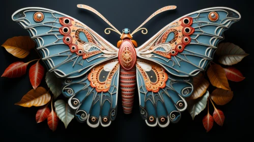 Luxurious Handmade Butterfly Figurine in Mechanical Realism Style
