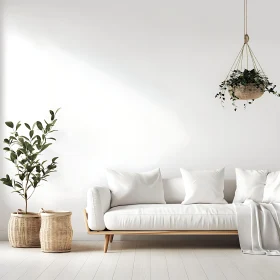 Serene White Interior with Natural Accents