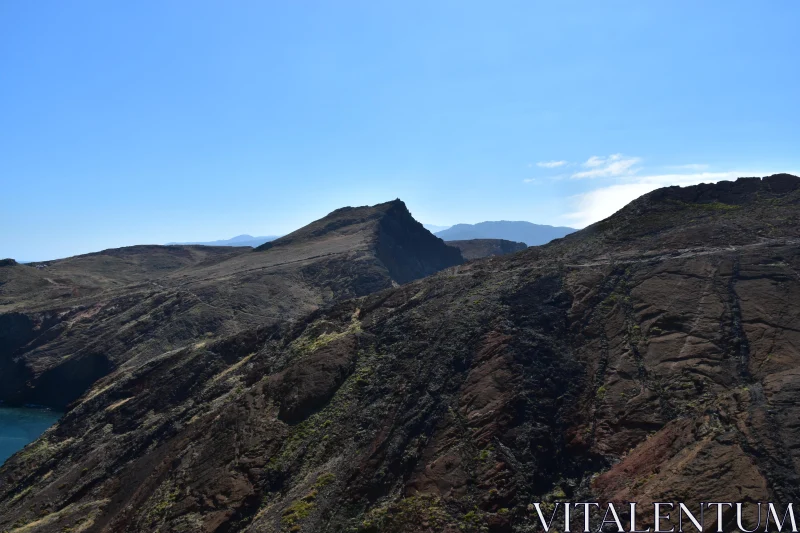 Rugged Mountain Landscape with Azure Skies Free Stock Photo