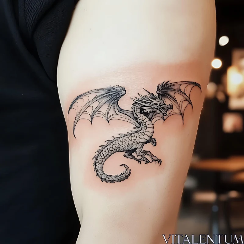 AI ART Intricate Dragon Tattoo Art