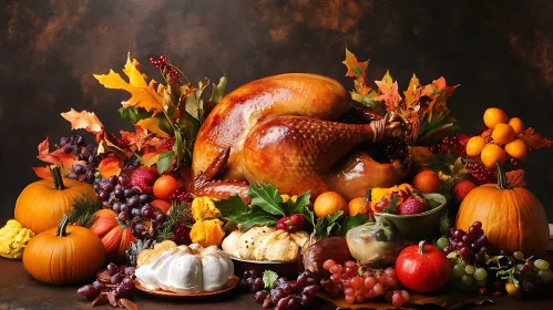 Roasted Turkey with Autumnal Fruits