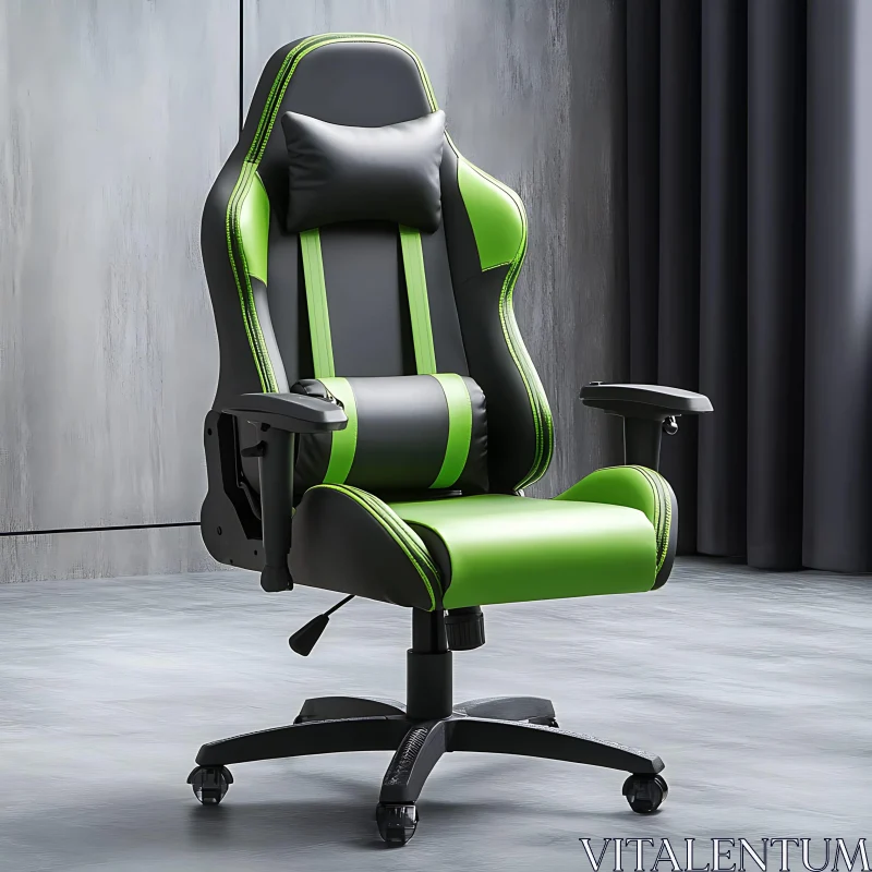 Modern Gaming Chair with Lumbar Support AI Image