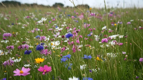 Field of Wildflowers in Full Bloom